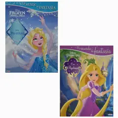 DISNEY CLASICOS - Libro PACK X2 UN MUNDO DE FANTASIA PRINCESAS