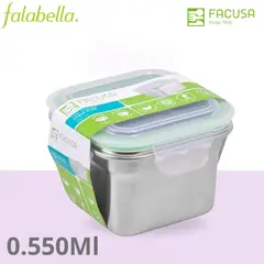 FACUSA - Taper de Acero Inox Cuadrado De 550Ml -