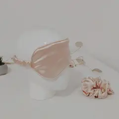 GENERICO - Pack Antifaz para dormir + Scrunchie en Satín - Toffy