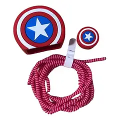 GENERICO - Funda De Silicona Para Cargador 20w Iphone- Diseño Capitán América