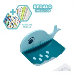 GENERICO - Jabonera Ergonomica y Util de Celeste Y+Papel de Regalo