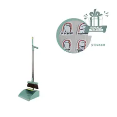 GENERICO - Escoba para la Limpieza Funcional de Verde Y+Regalo Stickers