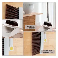 RYBIU IMPORT - Pack4 Escoba para la Sala en Blanco Y+Regalo Stickers