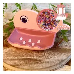 GENERICO - Pack6 Jabonera para la Familia de Rosado Y+Regalo Stickers