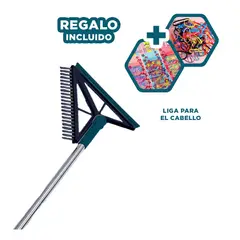RYBIU IMPORT - Escobon Portatil Eficiente de Color Verde Y+Ligas de Regalo