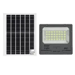 GENERICO - REFLECTOR CON PANEL SOLAR DE 2000W COLOR GRIS