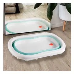 GENERICO - Pack4 Banadera Infantil Plegable Sencilla en Verde