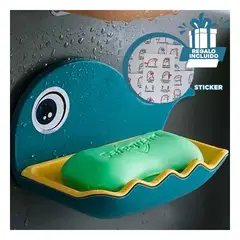 GENERICO - Pack12 Jabonera para la Familia de Azul Y+Regalo Stickers