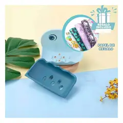 GENERICO - Pack12 Jabonera Util de Celeste Y+Papel de Regalo