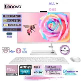 LENOVO - All in One IdeaCentre AIO 3 AMD Ryzen 5 7430U, 16GB ram, 512GB SSD