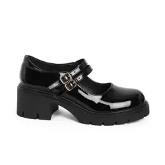 STHEF - MOCASIN MUJER NEGRO CHAROL 8119