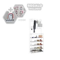 GENERICO - Pack6 Portazapatos Espacioso en Blanco Y+Regalo Stickers