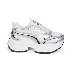 STHEF - ZAPATILLA MUJER TRENDY PLATA 8124