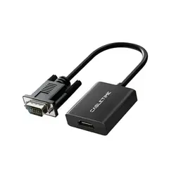 GENERICO - Adaptador VGA a HDMI CABLETIME CP54B - Transforma tu señal a 1080p co