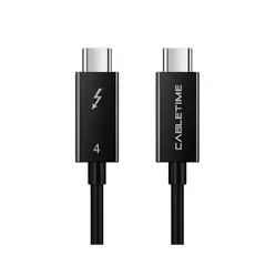 GENERICO - Cable Thunderbolt 4 1M Cabletime Ct40H, 100W, Alta Velocidad, Compatible Con Dispositivos