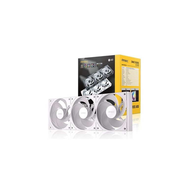 Kit De Ventiladores Argb Antec C120R Wt 3Pk - Ilumina Tu Pc Con Rendimiento Silencioso Y E