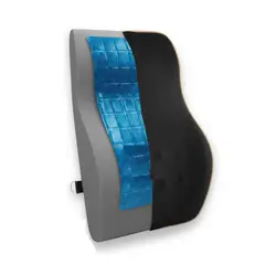 GENERICO - Cojín Lumbar con gel y carbón de bambú AUTO OFICINA