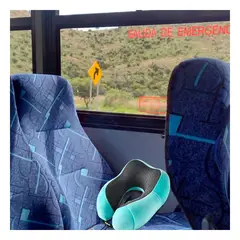 GENERICO - Pack2 Almohada de Viajes en Color Celeste Y+Regalo Stickers