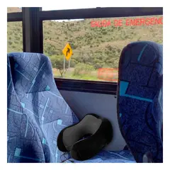 GENERICO - Pack2 Almohada Portatil en Negro Y+Papel de Regalo