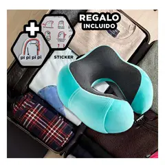 GENERICO - Pack6 Almohadin para Cuarto en Celeste Y+Regalo Stickers