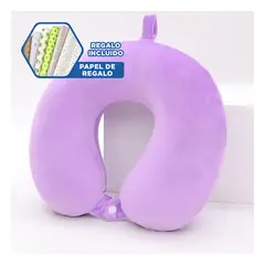 GENERICO - Almohada de Viaje con Colgador en Lila Y+Papel de Regalo