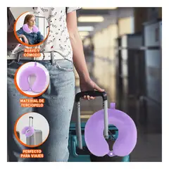 GENERICO - Almohada Dona de Cuello con Gancho en Lila Y+Ligas de Regalo