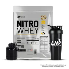 UNIVERSE NUTRITION - Nitro whey 5 KG Chocolate + Shaker + Portaproteina