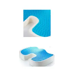 GENERICO - Asiento Cojín Viscoelástico Gel Ortopédico con Forro