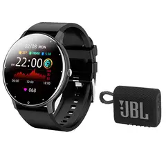JBL - Parlante bluetooth GO 3 IP67 - Negro y Fit Pro reloj inteligente B