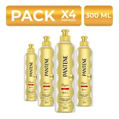 PANTENE - Packx4 Crema Para Peinar Rizos Definidos 300ml