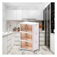 GENERICO - Pack2 Estante Plegable con Puertas Imantadas Blanco