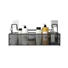 GENERICO - Cesta de Alambres con Estantes Flotantes de Pared Tono Negro