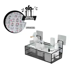 GENERICO - Pack12 Organizador para Pared de Negro Y+Regalo Stickers