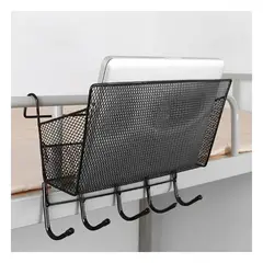 GENERICO - Pack2 Cesta Colgador Elegante para Puerta en Color Negro