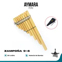GENERICO - Aymara Zampoña 9 y 8 tubos afinada en MI