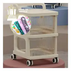 GENERICO - Pack4 Mueble para Perfumes en Beige Y+Papel de Regalo