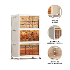 GENERICO - Estante con 3 Gradas con Puertas Blanco Y+Papel de Regalo