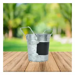 GENERICO - Cubo con Cuadro en Rectangular Plateado Y+Ligas de Regalo