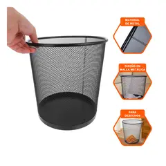 GENERICO - Pack4 Bote de Basura 25x275cm Negro Y+Regalo Stickers