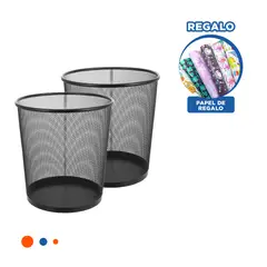 GENERICO - Pack12 Bote para Uso Diario Negro Y+Papel de Regalo