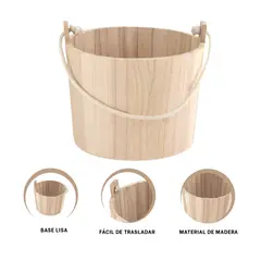 GENERICO - Cubeta Decorativa con Cuerda Natural Y+Regalo Stickers