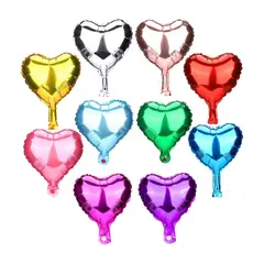 GENERICO - 50 Globos metálicos decoración fiesta Corazones Colores #10