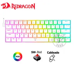 REDRAGON - Teclado Mecánico Gamer DRAGONBORN K630W 60% RGB Español