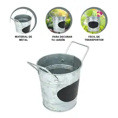 GENERICO - Pack4 Macetero Cuadro Apuntes en Plateado Y+Regalo Stickers