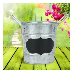 GENERICO - Pack4 Macetero Cuadro Apuntes en Plateado Y+Regalo Stickers