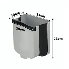 GENERICO - Tacho Plegable para Basura de Cocina en Color Plomo