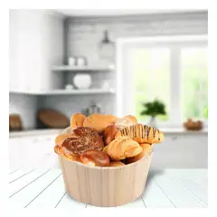 GENERICO - Pack6 Recipiente de Madera 24x11cm Y+Regalo Stickers