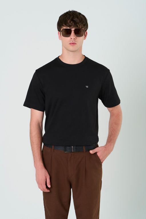 Vélez Camiseta Manga Corta Lerici Hombre Semi Fitted Negro