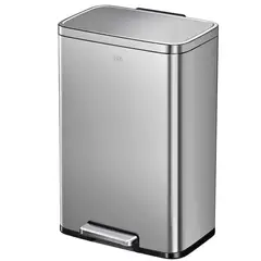 EKO - Papelera con pedal de Acero Inoxidable 30L-Eko