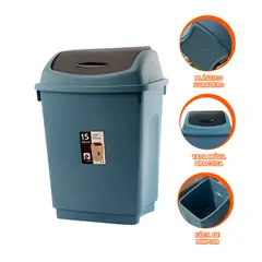 GENERICO - Pack6 Contenedor Vaiven para la Casa en Color Azul